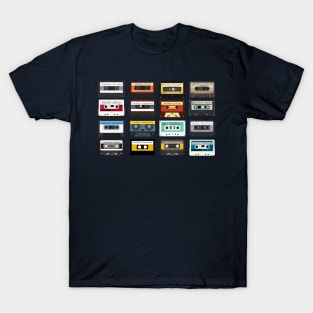 Cassette Tapes With Best Music - Music Themed Art - Music Art - Music Lover Gift T-Shirt